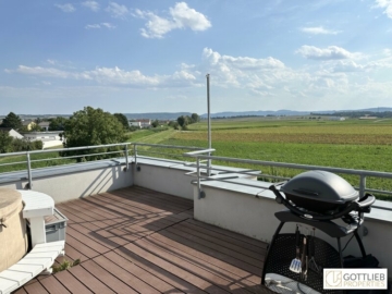 Nahe Korneuburg! Sonnige 4-Zimmer-Dachgeschoss-Wohnung mit Panorama-Terrasse und Stellplatz, 2111 Harmannsdorf, Dachgeschosswohnung